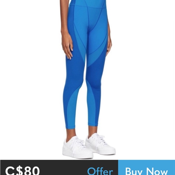 Adidas X Ivy Park cobalt, leggings tight rodeo mesh panel high waist, size M - Picture 8 of 17